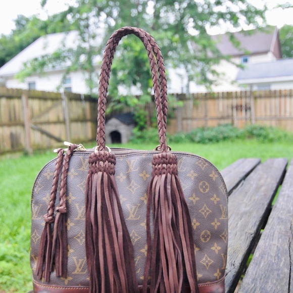 Louis Vuitton Alma PM - Western Style Revamp with Braided Handles and Fringe - Picture 10 of 10